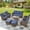 1 x Sofa + 2 x Lounge Chairs + 2 x Swivel Rocker + 2 x Ottomans + 1 x Coffee Table, variant on PARKWELL Outdoor Swivel Rocker Set of 2,Patio Swivel Glider Rocking Chair with Thick Cushions for Balcony Porch,Gray/Navy