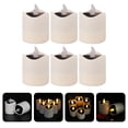 thumbnail image 1 of BESTYASH 6Pcs Beige Solar Tea Lights LED Flameless Candle Lamps for Outdoor Garden Decor, 1 of 8