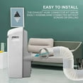 GARENAS Portable Portable Air Conditioner Exhaust Pipe with Built in