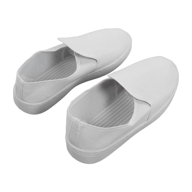 Static Static Proof Shoes PVC Canvas Safe Comfortable for Electronics Factory Dust Free Workshop White