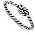 thumbnail image 4 of Halo Rope Knot Promise Ring .925 Sterling Silver Band Jewelry Female Male Unisex Size 8, 4 of 4
