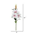 thumbnail image 2 of Vickerman 36'' Artificial White and Pink Real Touch Lily Spray. Includes 2 sprays per pack., 2 of 2