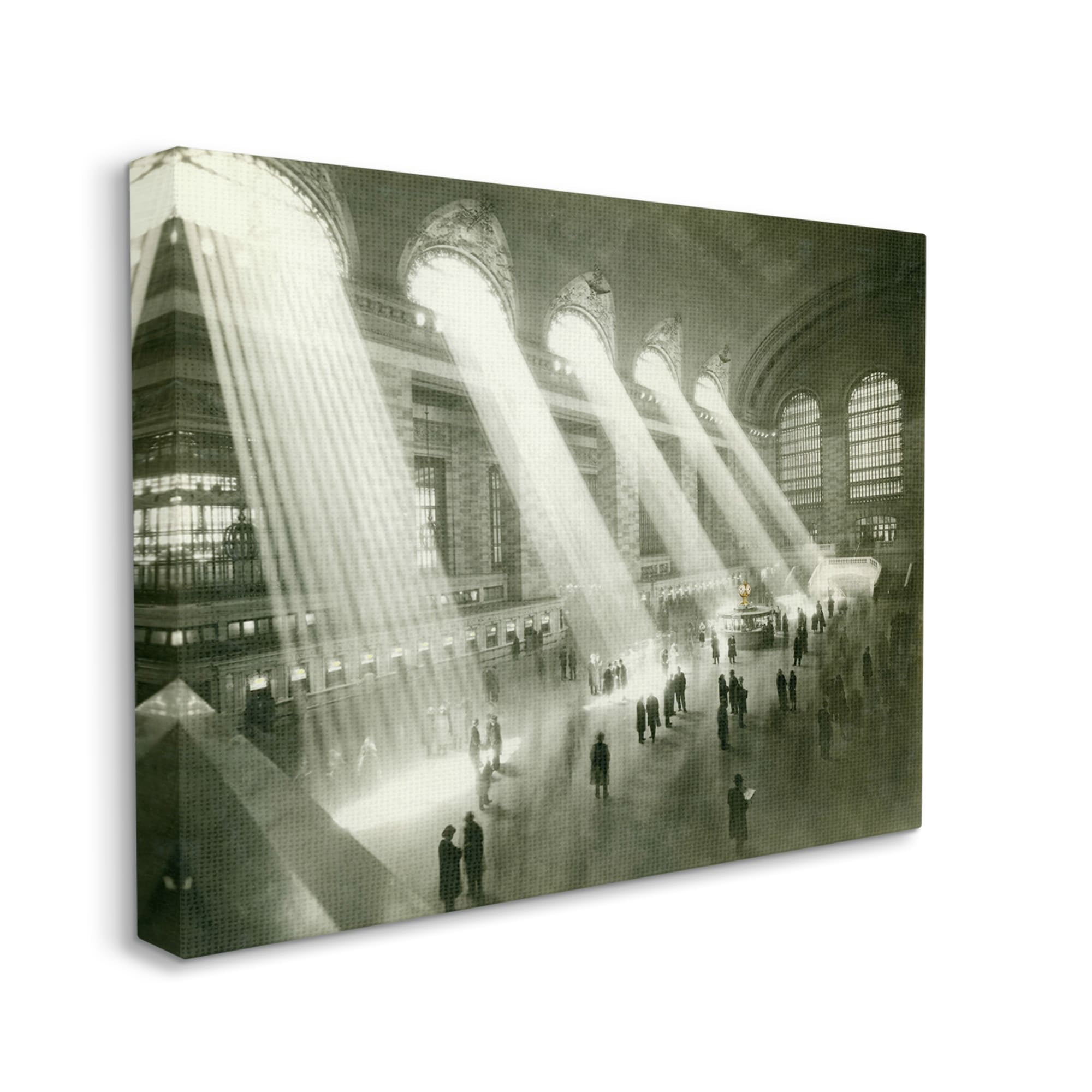 Stupell Industries Vintage Black & White Photograph Arched Windows Sunlight Canvas Wall Art, 40 x 30, Design by Amy Brinkman