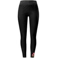 thumbnail image 3 of Oplxuo Women's Pink Ribbon Leggings Stretchy High Waisted Yoga Pants Athletic Gym Running Tights for Breast Cancer Awareness, 3 of 3
