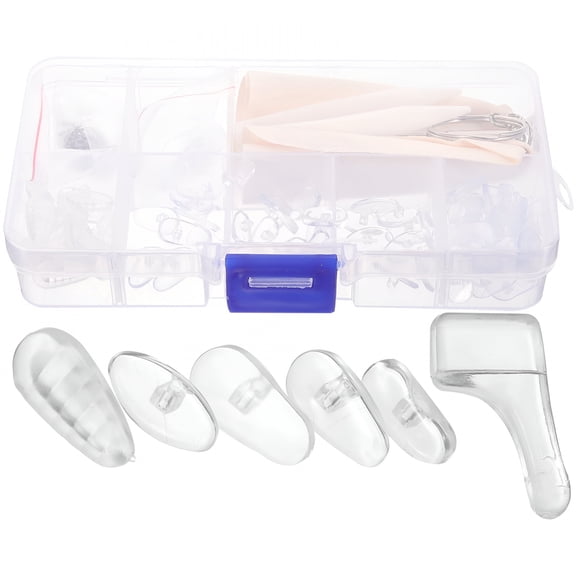 GJX 1 Set of Glasses Repair Kit with Screws Eyeglasses Nose Pads Silicone Glasses Nose Pads