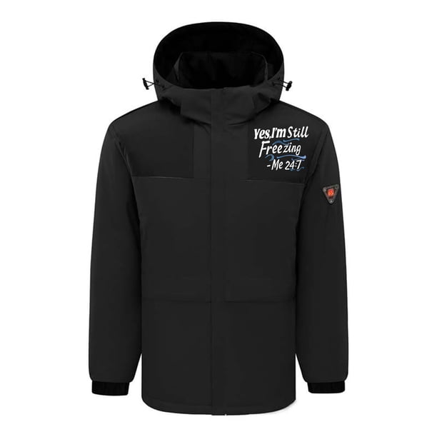 Chaquetas y abrigos casuales de manga larga con capucha, con USB, temperatura constante, calefactables, resistentes al viento, talla grande, para hombre y mujer, invierno, 4 unidades