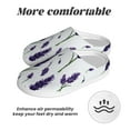 thumbnail image 6 of Daiia Lavender Flowers Print Women’s Fuzzy Slippers Memory Foam Lightweight House Shoes Cozy Loafer Flannel House Shoes-39/40, 6 of 7