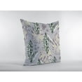 thumbnail image 2 of 26â€ Gray Purple Tropical Leaf Indoor Outdoor Throw Pillow, 2 of 4