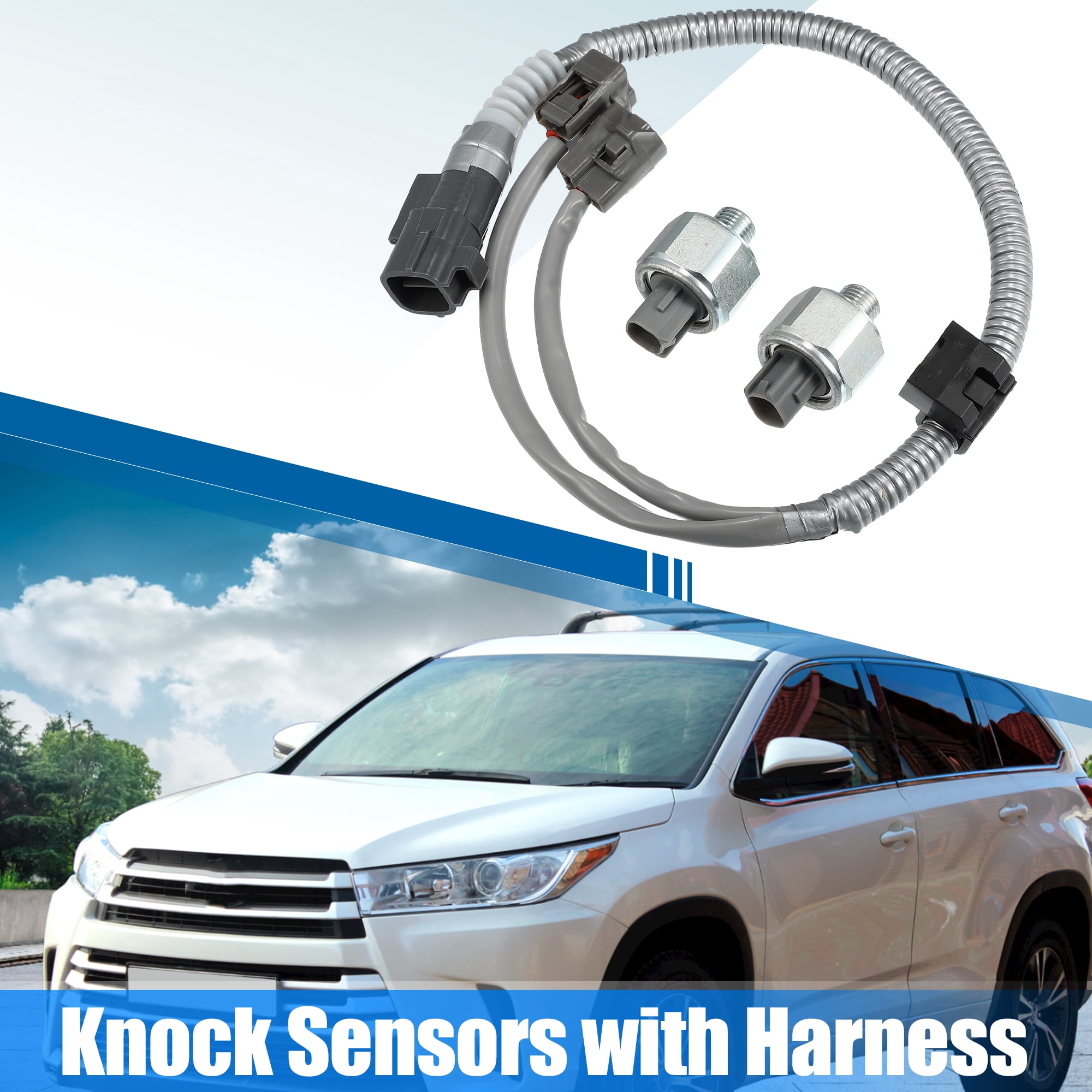Unique Bargains 1 Set 89615-12090 89615-12050 Car Engine Knock Detonation Sensor for Toyota Avalon 00-04