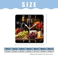 thumbnail image 2 of 10 Inch Wall Clock Battery Operated Silent Clock Decorative for Office, Kitchen, Outdoor, Living Room，Wine and Grapes Print, 2 of 4