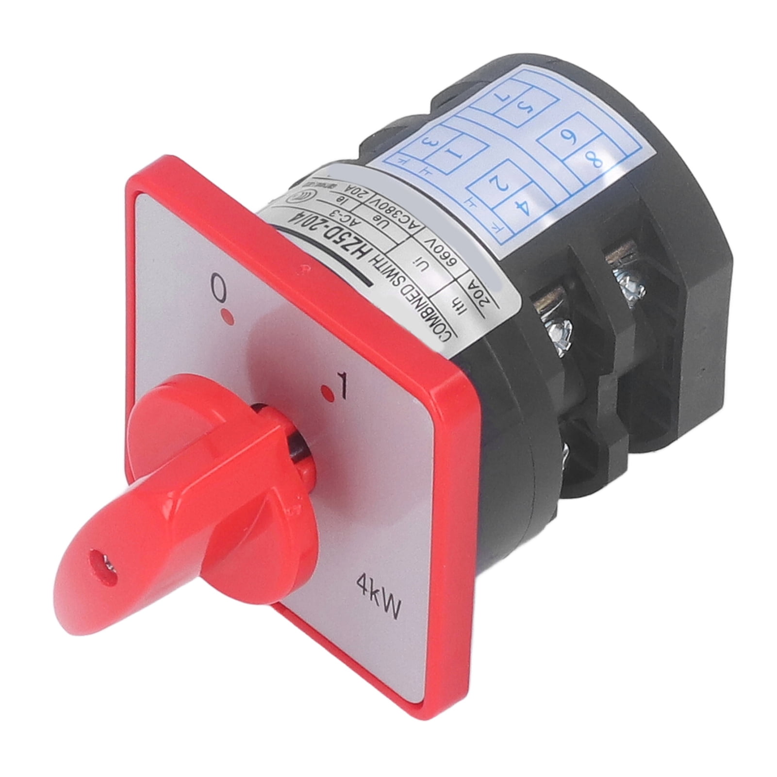Buy 2 Position Selector Switch, 4kw Fire Resistant Changeover Switch ...
