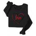 thumbnail image 4 of Qepwscx T Shirts For Women Long Sleeve Valentine'S Day Crewneck Sweatshirt Letters Printed Casual Blouse Tops Womens Tops Trendy Pullover Sweatshirts Graphic Tshirts Holiday Outfits Tee Tops Plus, 4 of 4