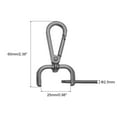 thumbnail image 2 of Uxcell 8Pcs Swivel Clasps, 1" Detachable Snap Hook with Screwdriver, Black, 2 of 7