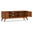thumbnail image 3 of Simpli Home Draper 72 inch Wide Solid Wood Mid Century TV Stand in Teak Brown For TVs up to 80 inches, 3 of 6