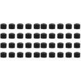 thumbnail image 1 of 40 pcs Professional Foosball Table Pipe Caps Plastic Foosball Machine Caps (Black), 1 of 8
