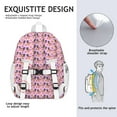 thumbnail image 5 of Pink Dachshund Chips Backpack for School,Cute School Bag,Schoolbag with Adjustable Shoulder Straps & Padded Back,15"x11.42"x5.5", 5 of 6