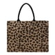 thumbnail image 4 of Bolsa de Playa Hibala de Paja Tejida Hecha a Mano con Estampado de Leopardo, 4 of 6