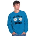 thumbnail image 3 of Man Behind The Bump Baby Announcement Men's Crewneck Sweatshirt Brisco Brands L, 3 of 6