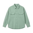 thumbnail image 5 of Handshe Men's Cotton Waffle Knit Button-Down Shirt, Solid Color Long Sleeve, Casual and Comfortable for Daily Wear, 5 of 7