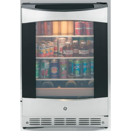 Ge Compact - GE Profile PCR06BATSS - Drinks chiller - freestanding - width: 23.7 in - depth: 25 in - height: 34.1 in - 5.5 cu. ft - stainless steel/black