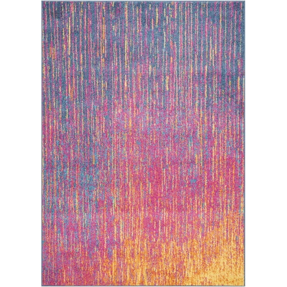 4â€™ x 6â€™ Rainbow Abstract Striations Area Rug