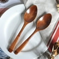 thumbnail image 7 of Japanese Wooden Spoon Long Handle Ramen Spoon Baby Eating Spoon Drinking Porridge Spoon Household Wood Tableware Round Spoon, 7 of 7
