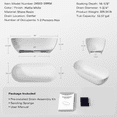 thumbnail image 3 of Resenkos Freestanding Soaking Bathtub, Bathtub, 59" Freestanding Soaking Bathtub with Overflow and Pop-up Drain for Contemporary Bathroom, Matte White, 3 of 12