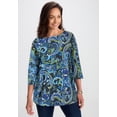 thumbnail image 5 of Jessica London Women's Plus Size Boatneck Tunic Top 3/4 Sleeve Shirt  Loose Fit, 5 of 6