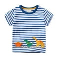 thumbnail image 2 of NAISIBABY Boys T-Shirts 5 T, Crew Neck Graphic Short Sleeve Summer Cotton Casual Tees 2 Pack(2-7T), 2 of 9