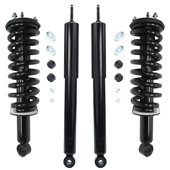 Detroit Axle - 4WD 4pc Suspension Kit for 96-02 Toyota 4Runner, 2 Front Struts & Coil Spring Assembly 2 Rear Shock Absorbers 1997 1998 1999 2000 2001 Replacement