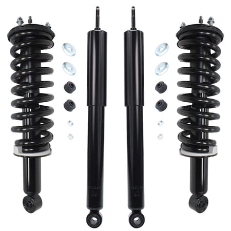 Detroit Axle - 4WD 4pc Suspension Kit for 96-02 Toyota 4Runner, 2 Front Struts & Coil Spring Assembly 2 Rear Shock Absorbers 1997 1998 1999 2000 2001 Replacement