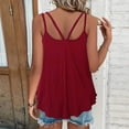 thumbnail image 4 of Tank Tops for Women Plus Size under $5 Round Neck Sleeveless Solid Color Printed Vest Casual T-shirt, 4 of 4