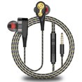 thumbnail image 1 of Twowood auricular Bobina de doble movimiento de 3,5 mm con cable de oreja auriculares auriculares pesados, auriculares estéreo con micrófono, 1 of 7