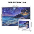 thumbnail image 5 of 1000 PCS Starry Sky Beach Cottage 1000 Piece whimsical Jigsaw Puzzles,Stress relieving pleasure,Great for Relaxation and Display for Puzzle Lover,Imaginative beach cottage wooden puzzle as home decor, 5 of 6