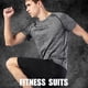 thumbnail image 5 of Conjunto de camisa y pantalones cortos atléticos para baloncesto, fútbol, ejercicio, entrenamiento, correr, gimnasio, 5 of 6
