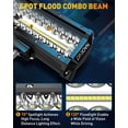 thumbnail image 3 of HUICHENG 12 Inch 300W 30000LM LED Light Bar, Spot Flood Combo Offroad/Driving/Fog Lights with Wiring Harness, for Truck UTV ATV Golf Cart Boat, 1 Pc (White), 3 of 6