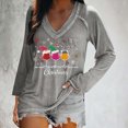 thumbnail image 4 of EchfiProm Womens Christmas Tops Gray Holiday V Neck Long Sleeve Christmas Tree Xmas T Shirts for Women, 4 of 6