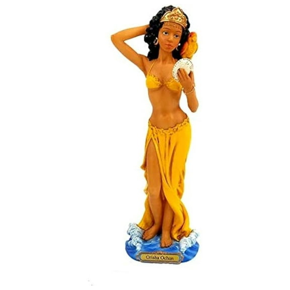 12" Orisha Oshun Statue Ochun Sculpture Santeria Yoruba African Goddess