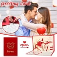 thumbnail image 2 of DPTALR 3D Stereo Greeting Card Wedding Invitation Card Valentine's Day Rose Flower Card, 2 of 9