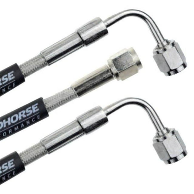 Red Horse Performance RHP3390-03-24 Droit -3 à 90 deg -3 24 Po. Conduite de Frein Préassemblée