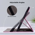 thumbnail image 5 of GSFY for 2024 iPad Pro 11 inch Case M4 (5th Generation), Premium PU Leather Protective Folio Stand Cover with Pencil Holder Multiple Viewing Angles for iPad Pro 11 5th Gen - Rose Rose, 5 of 9