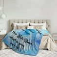 thumbnail image 5 of Bible Verse Blanket Inspirational Blanket Religious Gifts for Women Christian Birthday Gift for Family Friends Friendship Gift Soft Blue Flannel Throws Cozy Warm and Lightweight 50x60 Inch, 5 of 6
