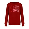 thumbnail image 4 of Ounisa Long Sleeve Shirts for Women Crewneck Valentine's Day T Shirts Love Heart Words Printed Tee Tops Fashionable Pullover Tops, 4 of 6
