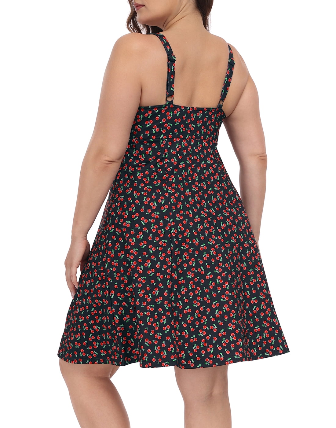 HDE Womens Plus Size Tennis Athletic Workout Dress with Built-in Shorts & Bra Black Cherry - 16