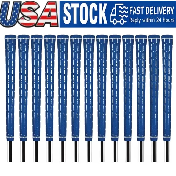13Packs Standard Blue Golf Grip Club Grip Tour Wrap High-Tack Durability Grip Rubber Girp