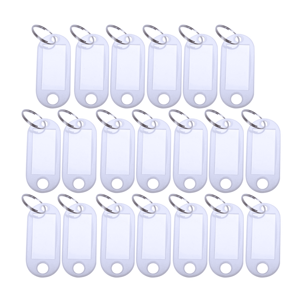 White Portable Plastic Key Fob Key Tag ID Labels 400 Pieces