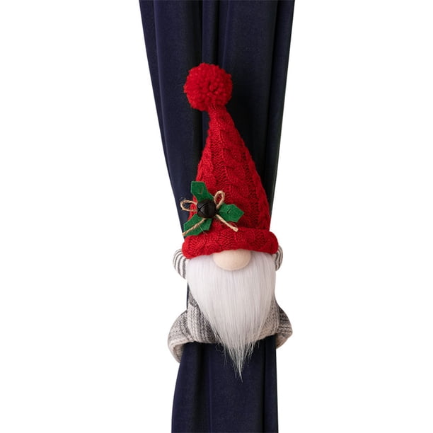 Decoraciones de Halloween, adornos de Halloween, regalos de Halloween, decoraciones navideñas, muñeco sin rostro de Navidad, cierres para cortinas de Rudolph, cierre para cortina de muñeca