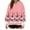 Pink, variant on WREESH Women's Printed Oversized Hoodie Long Sleeve Casual Drawstring Sweatshirt Hooded Pullover Top with Pocket Hot Pink