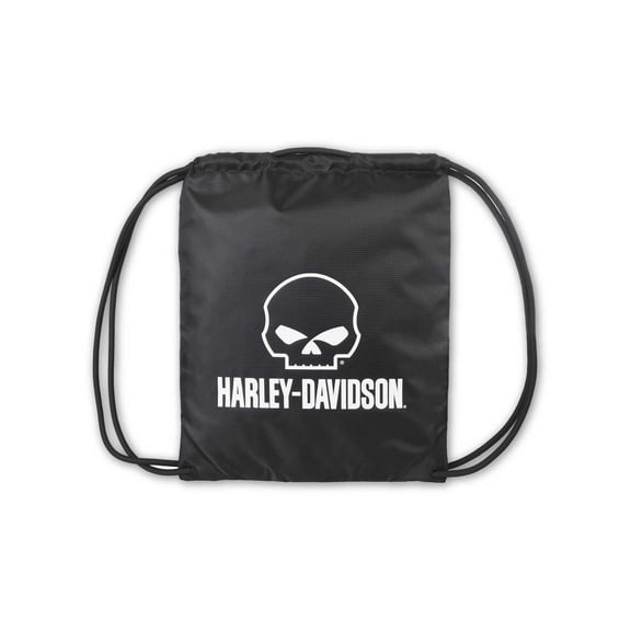 Harley-Davidson Willie G Skull Logo Rugged Polyester Quick-Draw Backpack - Black, Harley Davidson