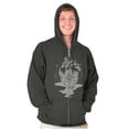 thumbnail image 5 of Diamond Bleeding Heart Compass Zip Up Hoodie Men's Women's Brisco Brands L, 5 of 6